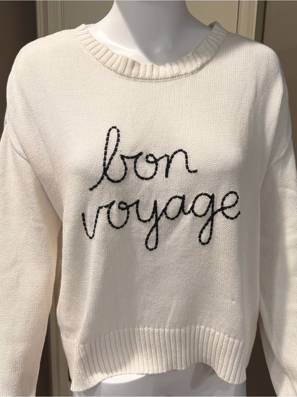 Z Supply Sienna Bon Voyage Sweater White XS